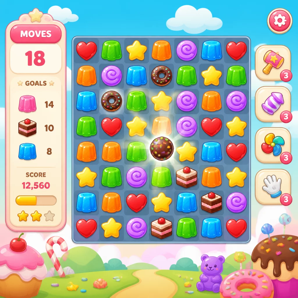 Candy Riddles: Free Match 3 Puzzle Quest