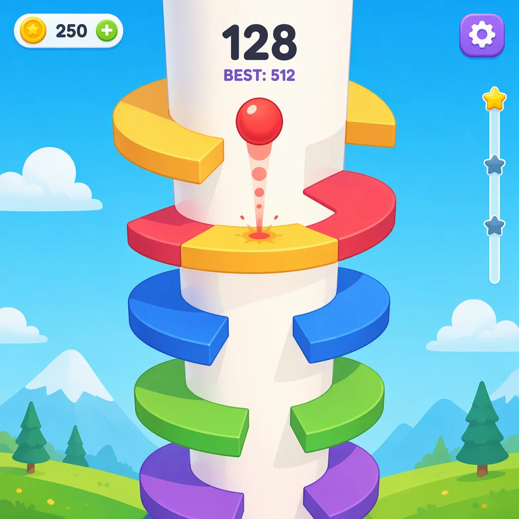 Hyper Helix Jump Arcade